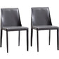 Modern Metal Dining Armless Chair Leather Dining Room Chair for Home Use Dark Gray 2 Piece Set Clearhalo ' kitchen&dining_furn' 'Dining Chairs' 'Dining Tables & Seating' 'dining_chair' 'furn' 'furn_dining_chair' 'Furniture' 'furniture_dining_chair' 'Kitchen & Dining Furniture' 'kitchen' 4577865