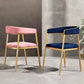 Glam Metal Arm Dining Chair Upholstered Dining Side Chair for Restaurant Use Clearhalo ' kitchen&dining_furn' 'Dining Chairs' 'Dining Tables & Seating' 'dining_chair' 'furn' 'furn_dining_chair' 'Furniture' 'furniture_dining_chair' 'Kitchen & Dining Furniture' 'kitchen' 4577873
