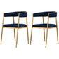 Glam Metal Arm Dining Chair Upholstered Dining Side Chair for Restaurant Use Blue 2 Piece Set Clearhalo ' kitchen&dining_furn' 'Dining Chairs' 'Dining Tables & Seating' 'dining_chair' 'furn' 'furn_dining_chair' 'Furniture' 'furniture_dining_chair' 'Kitchen & Dining Furniture' 'kitchen' 4577877