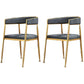 Glam Metal Arm Dining Chair Upholstered Dining Side Chair for Restaurant Use Grey 2 Piece Set Clearhalo ' kitchen&dining_furn' 'Dining Chairs' 'Dining Tables & Seating' 'dining_chair' 'furn' 'furn_dining_chair' 'Furniture' 'furniture_dining_chair' 'Kitchen & Dining Furniture' 'kitchen' 4577879