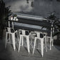Industrial Black Wood Pub Table with Rectangle Table Top Trestle Table - 42" H 70.9"L x 17.7"W x 41.3"H Without Chairs Clearhalo 'Bar Furniture' 'Bar Tables' 'bar_tables' 'furn' 'furn_bar_tables' 'Furniture' 'furniture_bar_tables' 'Kitchen & Dining Furniture' 4586805
