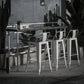 Industrial Black Wood Pub Table with Rectangle Table Top Trestle Table - 42" H 59.1"L x 17.7"W x 41.3"H Without Chairs Clearhalo 'Bar Furniture' 'Bar Tables' 'bar_tables' 'furn' 'furn_bar_tables' 'Furniture' 'furniture_bar_tables' 'Kitchen & Dining Furniture' 4586808