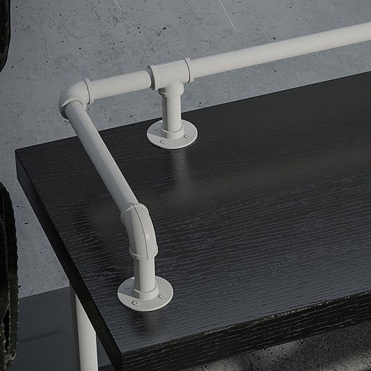 Industrial Black Wood Pub Table with Rectangle Table Top Trestle Table - 42" H Clearhalo 'Bar Furniture' 'Bar Tables' 'bar_tables' 'furn' 'furn_bar_tables' 'Furniture' 'furniture_bar_tables' 'Kitchen & Dining Furniture' 4586810