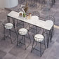 Industrial Marble Bar Table with Rectangle Table Top Legs Table - 42" H Clearhalo 'Bar Furniture' 'Bar Tables' 'bar_tables' 'furn' 'furn_bar_tables' 'Furniture' 'furniture_bar_tables' 'Kitchen & Dining Furniture' 4586840