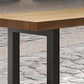 Brown Modern Style Bar Table Solid Wood Coffee Shop Bar Table with Metal Base Clearhalo 'Bar Furniture' 'Bar Tables' 'bar_tables' 'furn' 'furn_bar_tables' 'Furniture' 'furniture_bar_tables' 'Kitchen & Dining Furniture' 4586851