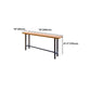 Brown Modern Style Table Solid Wood and Iron with Footrest Coffee Shop Bar Table Clearhalo 'Bar Furniture' 'Bar Tables' 'bar_tables' 'furn' 'furn_bar_tables' 'Furniture' 'furniture_bar_tables' 'Kitchen & Dining Furniture' 4586898