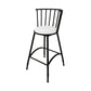 Upholstered Round Counter Bar Stool Backrest Bar Stool with Footrest and Iron Base Black 1 Piece Counter Stool(26"H) Clearhalo 'Bar Furniture' 'Bar Stools' 'bar_stools' 'furn' 'furn_bar_stools' 'furniture_bar_stools' 'Kitchen & Dining Furniture' 'kitchen&dining_furn' 'kitchen' 'kitchen_furn' Furniture' 4586966