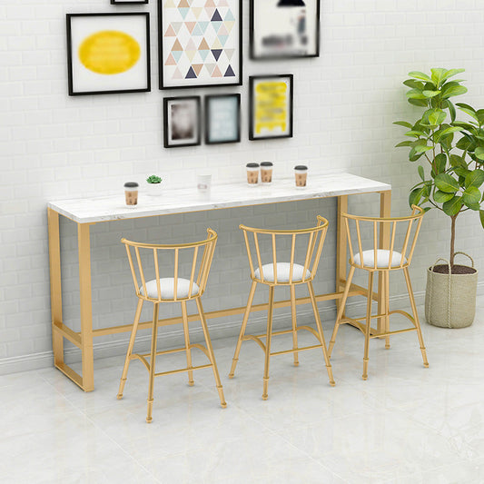 Upholstered Round Counter Bar Stool Backrest Bar Stool with Footrest and Iron Base Clearhalo 'Bar Furniture' 'Bar Stools' 'bar_stools' 'furn' 'furn_bar_stools' 'furniture_bar_stools' 'Kitchen & Dining Furniture' 'kitchen&dining_furn' 'kitchen' 'kitchen_furn' Furniture' 4586968