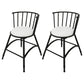 Upholstered Round Counter Bar Stool Backrest Bar Stool with Footrest and Iron Base Black 2 Piece Set Short Stool(18"H) Clearhalo 'Bar Furniture' 'Bar Stools' 'bar_stools' 'furn' 'furn_bar_stools' 'furniture_bar_stools' 'Kitchen & Dining Furniture' 'kitchen&dining_furn' 'kitchen' 'kitchen_furn' Furniture' 4586973