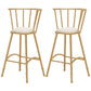 Upholstered Round Counter Bar Stool Backrest Bar Stool with Footrest and Iron Base Gold 2 Piece Set Clearhalo 'Bar Furniture' 'Bar Stools' 'bar_stools' 'furn' 'furn_bar_stools' 'furniture_bar_stools' 'Kitchen & Dining Furniture' 'kitchen&dining_furn' 'kitchen' 'kitchen_furn' Furniture' 4586981