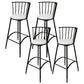 Upholstered Round Counter Bar Stool Backrest Bar Stool with Footrest and Iron Base Black 4 Piece Set Bar Stool(30"H) Clearhalo 'Bar Furniture' 'Bar Stools' 'bar_stools' 'furn' 'furn_bar_stools' 'furniture_bar_stools' 'Kitchen & Dining Furniture' 'kitchen&dining_furn' 'kitchen' 'kitchen_furn' Furniture' 4586984