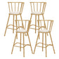 Upholstered Round Counter Bar Stool Backrest Bar Stool with Footrest and Iron Base Gold 4 Piece Set Clearhalo 'Bar Furniture' 'Bar Stools' 'bar_stools' 'furn' 'furn_bar_stools' 'furniture_bar_stools' 'Kitchen & Dining Furniture' 'kitchen&dining_furn' 'kitchen' 'kitchen_furn' Furniture' 4586986