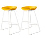Contemporary Counter Bar Stool Bucket Bar Stool with Footrest Iron Base Yellow 2 Piece Set Clearhalo 'Bar Furniture' 'Bar Stools' 'bar_stools' 'furn' 'furn_bar_stools' 'furniture_bar_stools' 'Kitchen & Dining Furniture' 'kitchen&dining_furn' 'kitchen' 'kitchen_furn' Furniture' 4587002