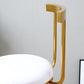 Glam Round Counter Bar Stool White Leather Bar Stool with Footrest in Gold Clearhalo 'Bar Furniture' 'Bar Stools' 'bar_stools' 'furn' 'furn_bar_stools' 'furniture_bar_stools' 'Kitchen & Dining Furniture' 'kitchen&dining_furn' 'kitchen' 'kitchen_furn' Furniture' 4587030