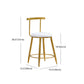 Glam Round Counter Bar Stool White Leather Bar Stool with Footrest in Gold Clearhalo 'Bar Furniture' 'Bar Stools' 'bar_stools' 'furn' 'furn_bar_stools' 'furniture_bar_stools' 'Kitchen & Dining Furniture' 'kitchen&dining_furn' 'kitchen' 'kitchen_furn' Furniture' 4587035