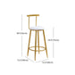 Glam Round Counter Bar Stool White Leather Bar Stool with Footrest in Gold Clearhalo 'Bar Furniture' 'Bar Stools' 'bar_stools' 'furn' 'furn_bar_stools' 'furniture_bar_stools' 'Kitchen & Dining Furniture' 'kitchen&dining_furn' 'kitchen' 'kitchen_furn' Furniture' 4587037