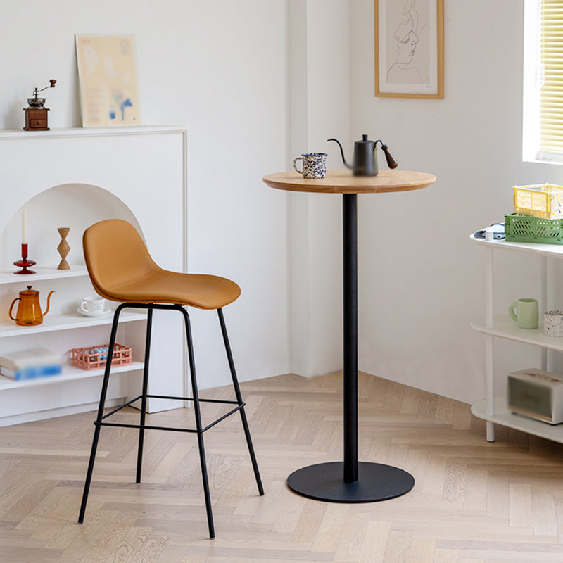 Contemporary Counter Bar Stool Leather Backrest Bar Stool with Footrest Clearhalo 'Bar Furniture' 'Bar Stools' 'bar_stools' 'furn' 'furn_bar_stools' 'furniture_bar_stools' 'Kitchen & Dining Furniture' 'kitchen&dining_furn' 'kitchen' 'kitchen_furn' Furniture' 4587042