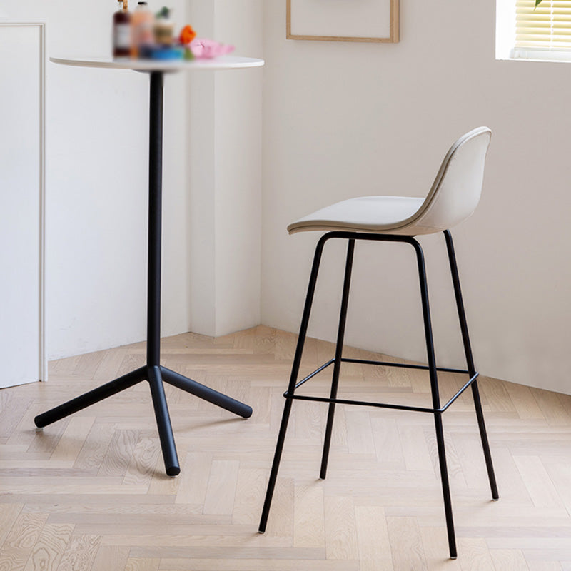 Contemporary Counter Bar Stool Leather Backrest Bar Stool with Footrest Clearhalo 'Bar Furniture' 'Bar Stools' 'bar_stools' 'furn' 'furn_bar_stools' 'furniture_bar_stools' 'Kitchen & Dining Furniture' 'kitchen&dining_furn' 'kitchen' 'kitchen_furn' Furniture' 4587045