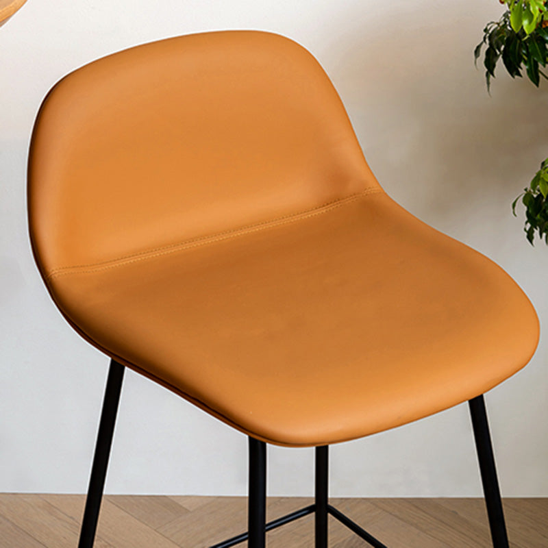 Contemporary Counter Bar Stool Leather Backrest Bar Stool with Footrest Clearhalo 'Bar Furniture' 'Bar Stools' 'bar_stools' 'furn' 'furn_bar_stools' 'furniture_bar_stools' 'Kitchen & Dining Furniture' 'kitchen&dining_furn' 'kitchen' 'kitchen_furn' Furniture' 4587049