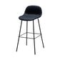 Contemporary Counter Bar Stool Leather Backrest Bar Stool with Footrest Black 1 Piece Bar Stool(30"H) Clearhalo 'Bar Furniture' 'Bar Stools' 'bar_stools' 'furn' 'furn_bar_stools' 'furniture_bar_stools' 'Kitchen & Dining Furniture' 'kitchen&dining_furn' 'kitchen' 'kitchen_furn' Furniture' 4587052