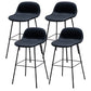 Contemporary Counter Bar Stool Leather Backrest Bar Stool with Footrest Black 4 Piece Set Counter Stool(26"H) Clearhalo 'Bar Furniture' 'Bar Stools' 'bar_stools' 'furn' 'furn_bar_stools' 'furniture_bar_stools' 'Kitchen & Dining Furniture' 'kitchen&dining_furn' 'kitchen' 'kitchen_furn' Furniture' 4587068