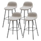 Contemporary Counter Bar Stool Leather Backrest Bar Stool with Footrest Gray 4 Piece Set Bar Stool(30"H) Clearhalo 'Bar Furniture' 'Bar Stools' 'bar_stools' 'furn' 'furn_bar_stools' 'furniture_bar_stools' 'Kitchen & Dining Furniture' 'kitchen&dining_furn' 'kitchen' 'kitchen_furn' Furniture' 4587070