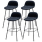 Contemporary Counter Bar Stool Leather Backrest Bar Stool with Footrest Black 4 Piece Set Bar Stool(30"H) Clearhalo 'Bar Furniture' 'Bar Stools' 'bar_stools' 'furn' 'furn_bar_stools' 'furniture_bar_stools' 'Kitchen & Dining Furniture' 'kitchen&dining_furn' 'kitchen' 'kitchen_furn' Furniture' 4587072