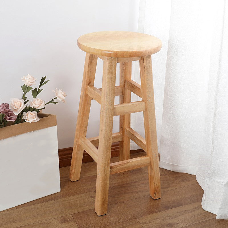 Modern Armless Counter Stool Wood Bar Stool with Wooden Seat and Pedal Clearhalo 'Bar Furniture' 'Bar Stools' 'bar_stools' 'furn' 'furn_bar_stools' 'furniture_bar_stools' 'Kitchen & Dining Furniture' 'kitchen&dining_furn' 'kitchen' 'kitchen_furn' Furniture' 4587199