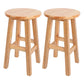Modern Armless Counter Stool Wood Bar Stool with Wooden Seat and Pedal 2 Piece Set Short Stool(20"H) Clearhalo 'Bar Furniture' 'Bar Stools' 'bar_stools' 'furn' 'furn_bar_stools' 'furniture_bar_stools' 'Kitchen & Dining Furniture' 'kitchen&dining_furn' 'kitchen' 'kitchen_furn' Furniture' 4587201
