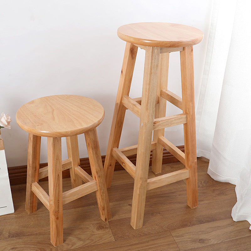 Modern Armless Counter Stool Wood Bar Stool with Wooden Seat and Pedal Clearhalo 'Bar Furniture' 'Bar Stools' 'bar_stools' 'furn' 'furn_bar_stools' 'furniture_bar_stools' 'Kitchen & Dining Furniture' 'kitchen&dining_furn' 'kitchen' 'kitchen_furn' Furniture' 4587202