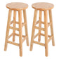 Modern Armless Counter Stool Wood Bar Stool with Wooden Seat and Pedal 2 Piece Set Bar Stool (28" H) Clearhalo 'Bar Furniture' 'Bar Stools' 'bar_stools' 'furn' 'furn_bar_stools' 'furniture_bar_stools' 'Kitchen & Dining Furniture' 'kitchen&dining_furn' 'kitchen' 'kitchen_furn' Furniture' 4587205