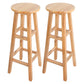 Modern Armless Counter Stool Wood Bar Stool with Wooden Seat and Pedal 2 Piece Set Bar Stool(31"H) Clearhalo 'Bar Furniture' 'Bar Stools' 'bar_stools' 'furn' 'furn_bar_stools' 'furniture_bar_stools' 'Kitchen & Dining Furniture' 'kitchen&dining_furn' 'kitchen' 'kitchen_furn' Furniture' 4587208
