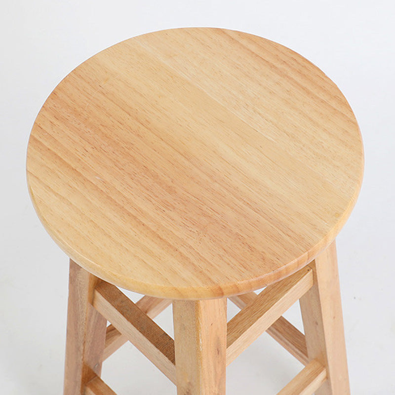 Modern Armless Counter Stool Wood Bar Stool with Wooden Seat and Pedal Clearhalo 'Bar Furniture' 'Bar Stools' 'bar_stools' 'furn' 'furn_bar_stools' 'furniture_bar_stools' 'Kitchen & Dining Furniture' 'kitchen&dining_furn' 'kitchen' 'kitchen_furn' Furniture' 4587210