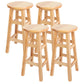 Modern Armless Counter Stool Wood Bar Stool with Wooden Seat and Pedal 4 Piece Set Counter Stool (23.5"H) Clearhalo 'Bar Furniture' 'Bar Stools' 'bar_stools' 'furn' 'furn_bar_stools' 'furniture_bar_stools' 'Kitchen & Dining Furniture' 'kitchen&dining_furn' 'kitchen' 'kitchen_furn' Furniture' 4587214