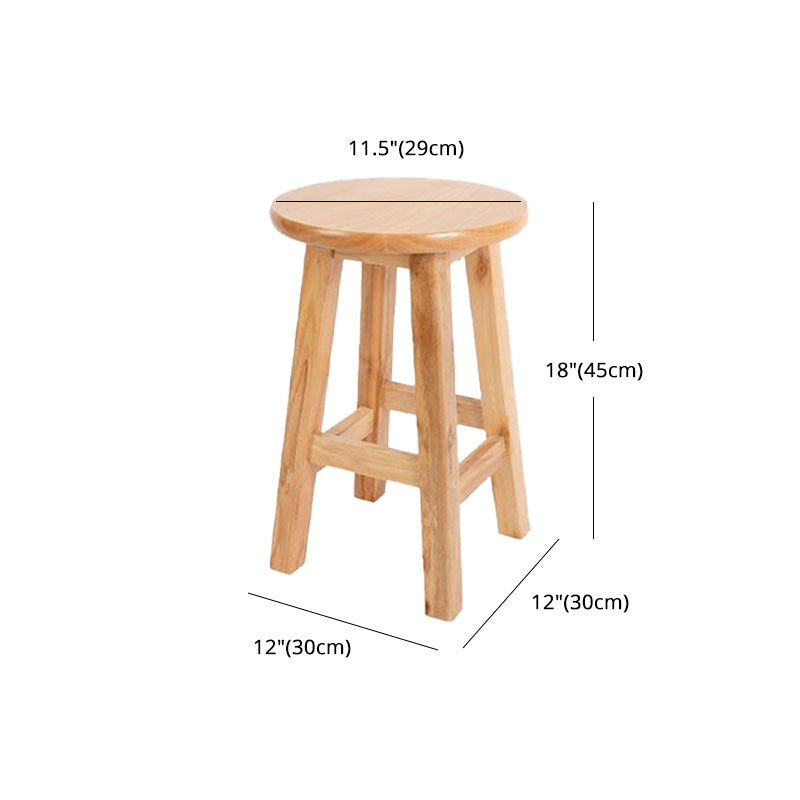 Modern Armless Counter Stool Wood Bar Stool with Wooden Seat and Pedal Clearhalo 'Bar Furniture' 'Bar Stools' 'bar_stools' 'furn' 'furn_bar_stools' 'furniture_bar_stools' 'Kitchen & Dining Furniture' 'kitchen&dining_furn' 'kitchen' 'kitchen_furn' Furniture' 4587219