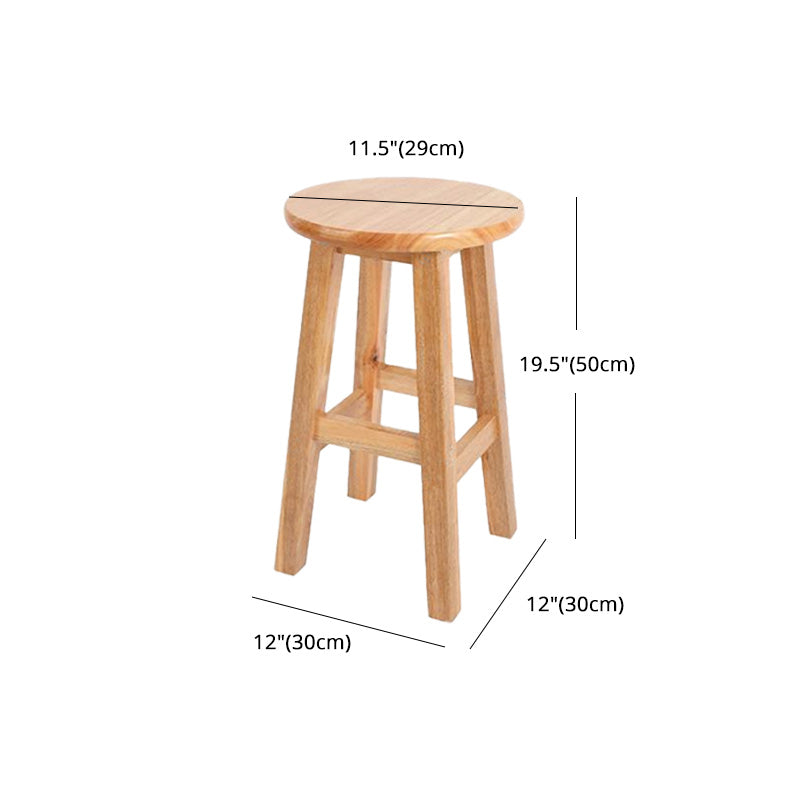 Modern Armless Counter Stool Wood Bar Stool with Wooden Seat and Pedal Clearhalo 'Bar Furniture' 'Bar Stools' 'bar_stools' 'furn' 'furn_bar_stools' 'furniture_bar_stools' 'Kitchen & Dining Furniture' 'kitchen&dining_furn' 'kitchen' 'kitchen_furn' Furniture' 4587220