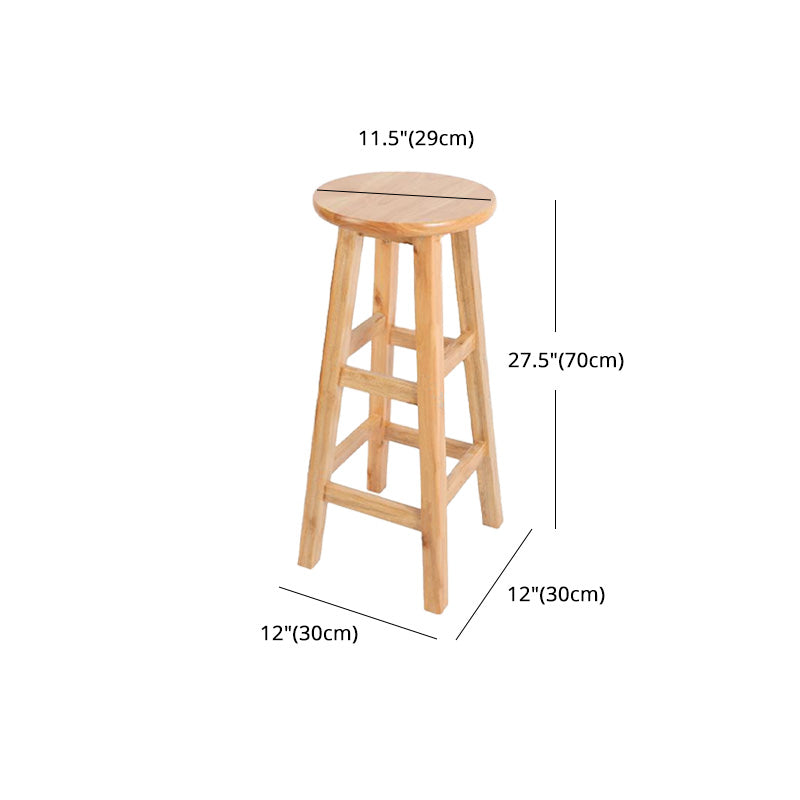 Modern Armless Counter Stool Wood Bar Stool with Wooden Seat and Pedal Clearhalo 'Bar Furniture' 'Bar Stools' 'bar_stools' 'furn' 'furn_bar_stools' 'furniture_bar_stools' 'Kitchen & Dining Furniture' 'kitchen&dining_furn' 'kitchen' 'kitchen_furn' Furniture' 4587222