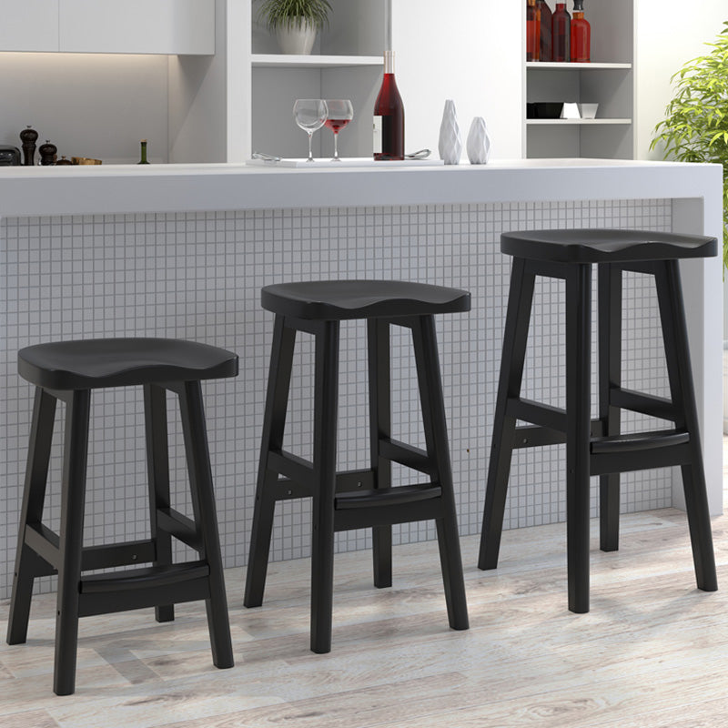 Contemporary Solid Wood Bar Stool Indoor Barstools with Wood Seat and Footrest Clearhalo 'Bar Furniture' 'Bar Stools' 'bar_stools' 'furn' 'furn_bar_stools' 'furniture_bar_stools' 'Kitchen & Dining Furniture' 'kitchen&dining_furn' 'kitchen' 'kitchen_furn' Furniture' 4587230