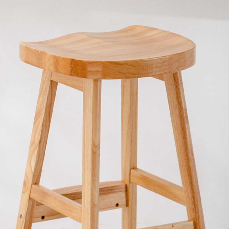 Contemporary Solid Wood Bar Stool Indoor Barstools with Wood Seat and Footrest Clearhalo 'Bar Furniture' 'Bar Stools' 'bar_stools' 'furn' 'furn_bar_stools' 'furniture_bar_stools' 'Kitchen & Dining Furniture' 'kitchen&dining_furn' 'kitchen' 'kitchen_furn' Furniture' 4587234