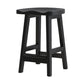 Contemporary Solid Wood Bar Stool Indoor Barstools with Wood Seat and Footrest Gloss Black 1 Piece Counter Stool (24"H) Clearhalo 'Bar Furniture' 'Bar Stools' 'bar_stools' 'furn' 'furn_bar_stools' 'furniture_bar_stools' 'Kitchen & Dining Furniture' 'kitchen&dining_furn' 'kitchen' 'kitchen_furn' Furniture' 4587241
