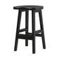 Contemporary Solid Wood Bar Stool Indoor Barstools with Wood Seat and Footrest Gloss Black 1 Piece Bar Stool (28" H) Clearhalo 'Bar Furniture' 'Bar Stools' 'bar_stools' 'furn' 'furn_bar_stools' 'furniture_bar_stools' 'Kitchen & Dining Furniture' 'kitchen&dining_furn' 'kitchen' 'kitchen_furn' Furniture' 4587242