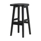 Contemporary Solid Wood Bar Stool Indoor Barstools with Wood Seat and Footrest Gloss Black 1 Piece Bar Stool(31"H) Clearhalo 'Bar Furniture' 'Bar Stools' 'bar_stools' 'furn' 'furn_bar_stools' 'furniture_bar_stools' 'Kitchen & Dining Furniture' 'kitchen&dining_furn' 'kitchen' 'kitchen_furn' Furniture' 4587243
