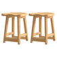 Contemporary Solid Wood Bar Stool Indoor Barstools with Wood Seat and Footrest Wood 2 Piece Set Short Stool(20"H) Clearhalo 'Bar Furniture' 'Bar Stools' 'bar_stools' 'furn' 'furn_bar_stools' 'furniture_bar_stools' 'Kitchen & Dining Furniture' 'kitchen&dining_furn' 'kitchen' 'kitchen_furn' Furniture' 4587244