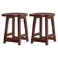 Contemporary Solid Wood Bar Stool Indoor Barstools with Wood Seat and Footrest Walnut 2 Piece Set Short Stool(20"H) Clearhalo 'Bar Furniture' 'Bar Stools' 'bar_stools' 'furn' 'furn_bar_stools' 'furniture_bar_stools' 'Kitchen & Dining Furniture' 'kitchen&dining_furn' 'kitchen' 'kitchen_furn' Furniture' 4587248