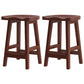 Contemporary Solid Wood Bar Stool Indoor Barstools with Wood Seat and Footrest Walnut 2 Piece Set Counter Stool (24"H) Clearhalo 'Bar Furniture' 'Bar Stools' 'bar_stools' 'furn' 'furn_bar_stools' 'furniture_bar_stools' 'Kitchen & Dining Furniture' 'kitchen&dining_furn' 'kitchen' 'kitchen_furn' Furniture' 4587249