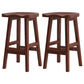 Contemporary Solid Wood Bar Stool Indoor Barstools with Wood Seat and Footrest Walnut 2 Piece Set Bar Stool (28" H) Clearhalo 'Bar Furniture' 'Bar Stools' 'bar_stools' 'furn' 'furn_bar_stools' 'furniture_bar_stools' 'Kitchen & Dining Furniture' 'kitchen&dining_furn' 'kitchen' 'kitchen_furn' Furniture' 4587250