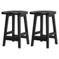 Contemporary Solid Wood Bar Stool Indoor Barstools with Wood Seat and Footrest Gloss Black 2 Piece Set Counter Stool (24"H) Clearhalo 'Bar Furniture' 'Bar Stools' 'bar_stools' 'furn' 'furn_bar_stools' 'furniture_bar_stools' 'Kitchen & Dining Furniture' 'kitchen&dining_furn' 'kitchen' 'kitchen_furn' Furniture' 4587253