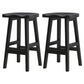 Contemporary Solid Wood Bar Stool Indoor Barstools with Wood Seat and Footrest Gloss Black 2 Piece Set Bar Stool (28" H) Clearhalo 'Bar Furniture' 'Bar Stools' 'bar_stools' 'furn' 'furn_bar_stools' 'furniture_bar_stools' 'Kitchen & Dining Furniture' 'kitchen&dining_furn' 'kitchen' 'kitchen_furn' Furniture' 4587254