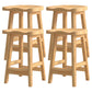 Contemporary Solid Wood Bar Stool Indoor Barstools with Wood Seat and Footrest Wood 4 Piece Set Counter Stool (24"H) Clearhalo 'Bar Furniture' 'Bar Stools' 'bar_stools' 'furn' 'furn_bar_stools' 'furniture_bar_stools' 'Kitchen & Dining Furniture' 'kitchen&dining_furn' 'kitchen' 'kitchen_furn' Furniture' 4587257