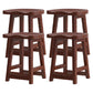 Contemporary Solid Wood Bar Stool Indoor Barstools with Wood Seat and Footrest Walnut 4 Piece Set Short Stool(20"H) Clearhalo 'Bar Furniture' 'Bar Stools' 'bar_stools' 'furn' 'furn_bar_stools' 'furniture_bar_stools' 'Kitchen & Dining Furniture' 'kitchen&dining_furn' 'kitchen' 'kitchen_furn' Furniture' 4587260